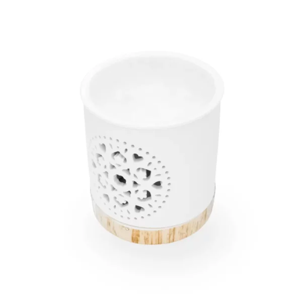 cette photo représente le brule parfum photophore mandala en ceramique