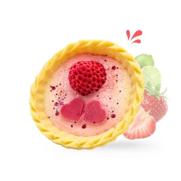 cette photo représente le fondant tartelette fraise des bois