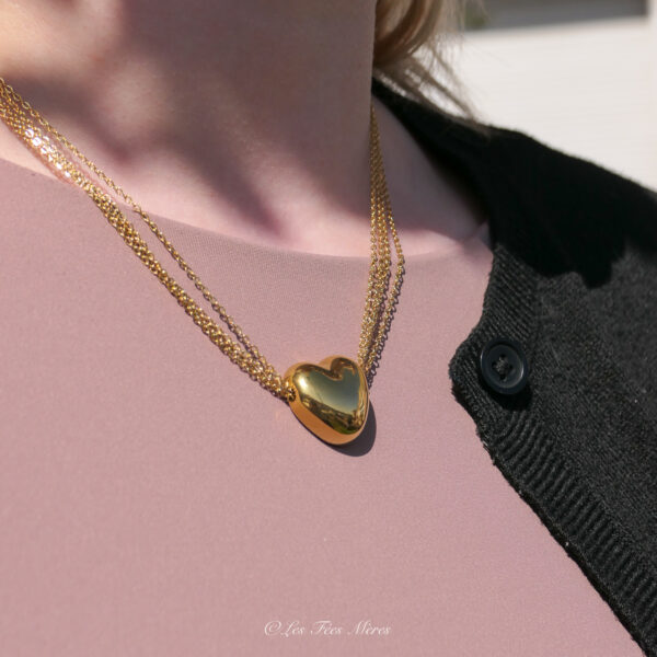 cette photo représente le collier coeur