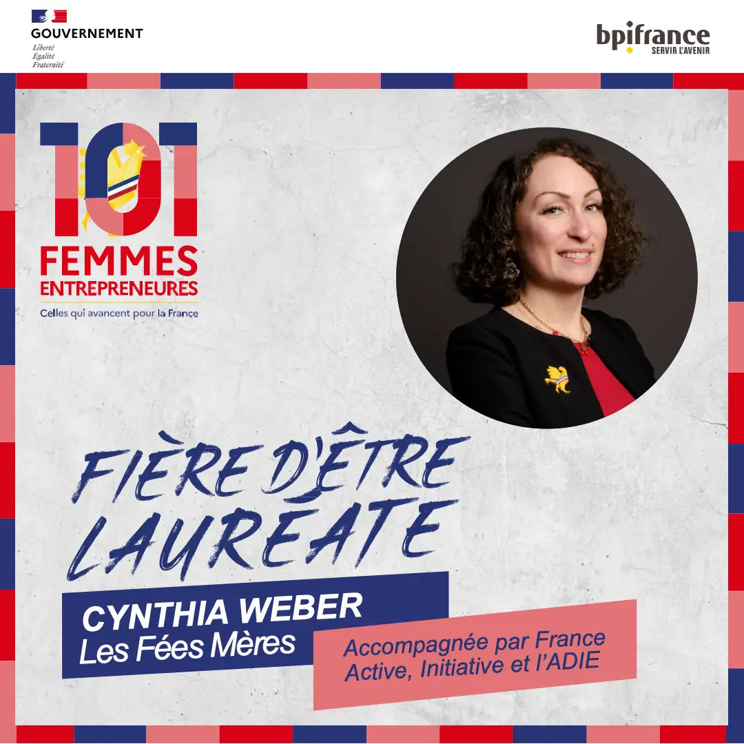 Cynthia Weber est fière d'être Lauréate du prix 101 femmes entrepreneures de Matignon. Cela fait d'elle l'ambassadrice 2025 de l'entrepreneuriat féminin dans les Vosges