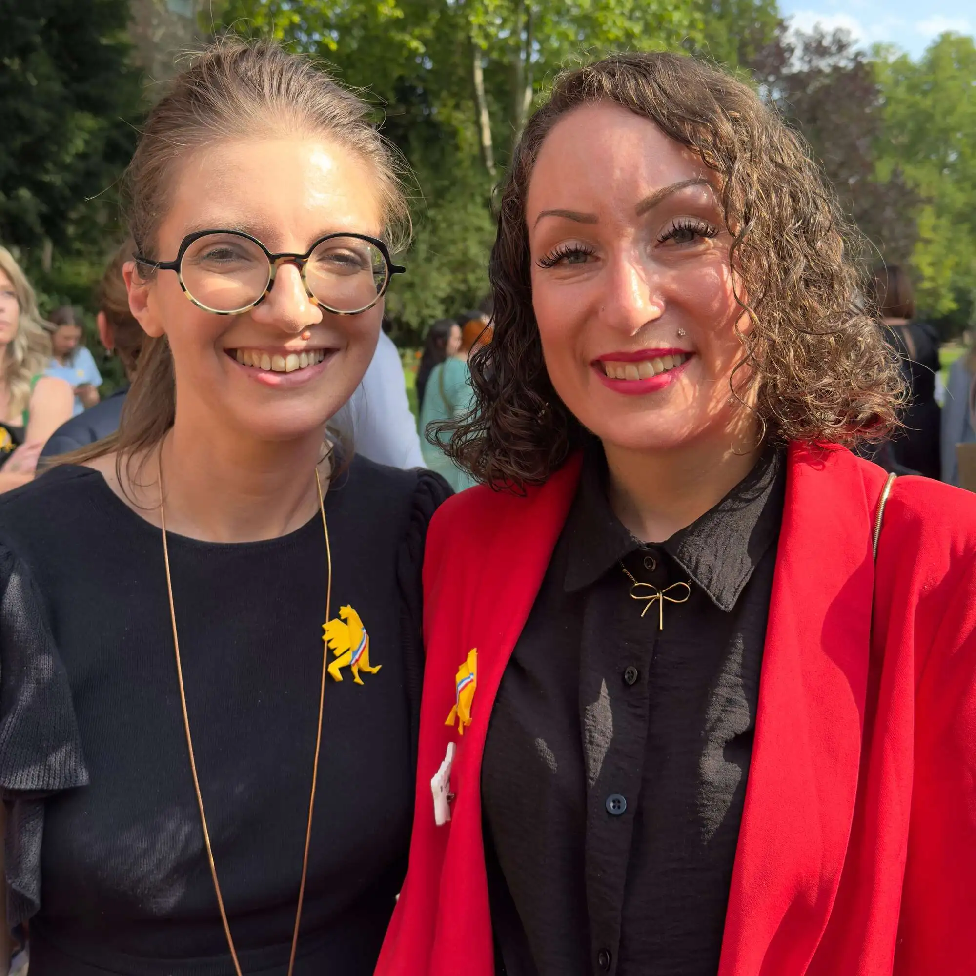 Cynthia Weber accompagne de Madame la Ministre de l'égalité des chances 