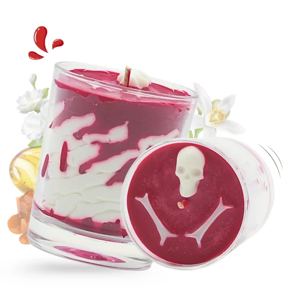 Bougie gourmande rubis Halloween