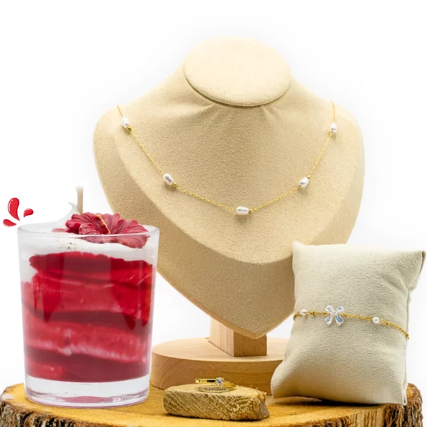 cette photo représente la bougie bijou hibiscus