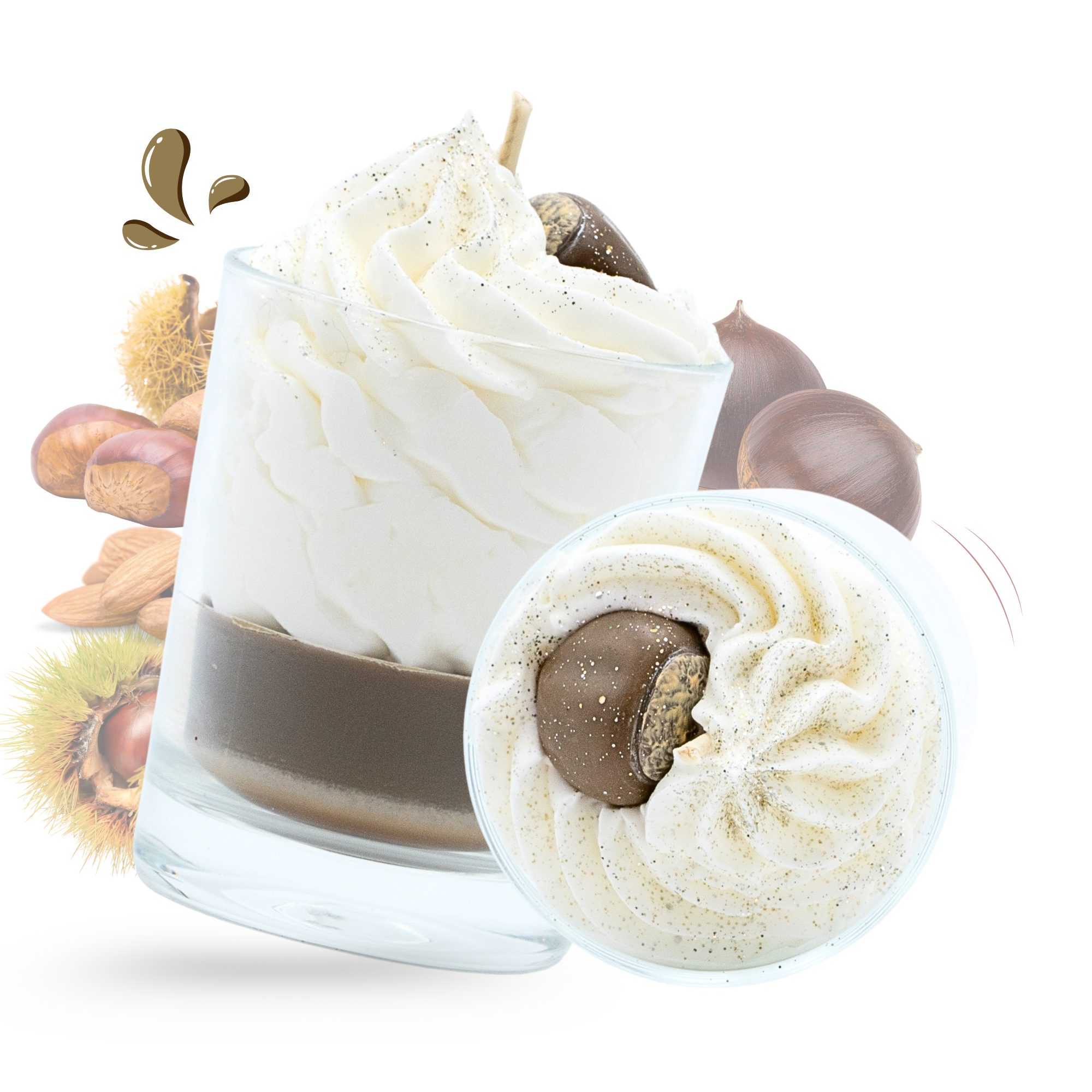 cette photo représente la bougie gourmande châtaigne grillée