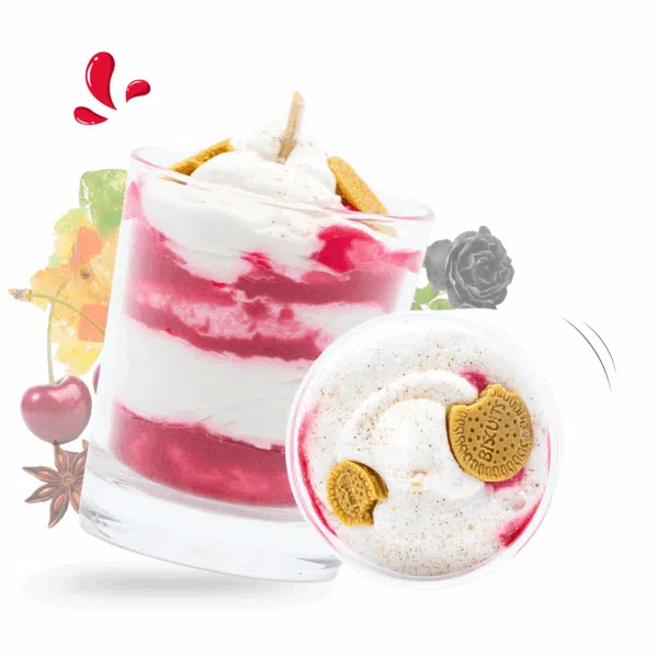 cette photo représente la bougie gourmande goûter de noël
