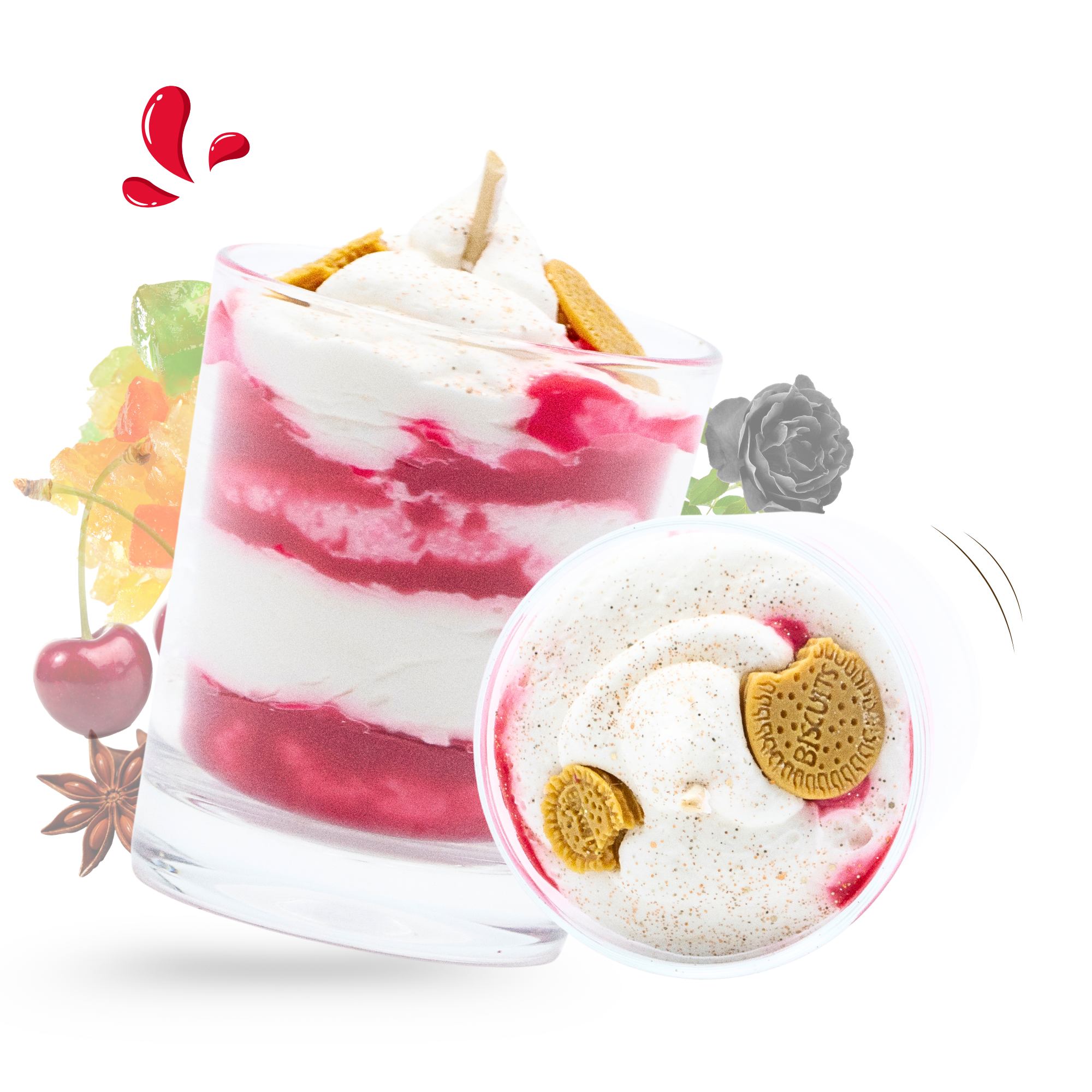 cette photo représente la bougie gourmande goûter de noël