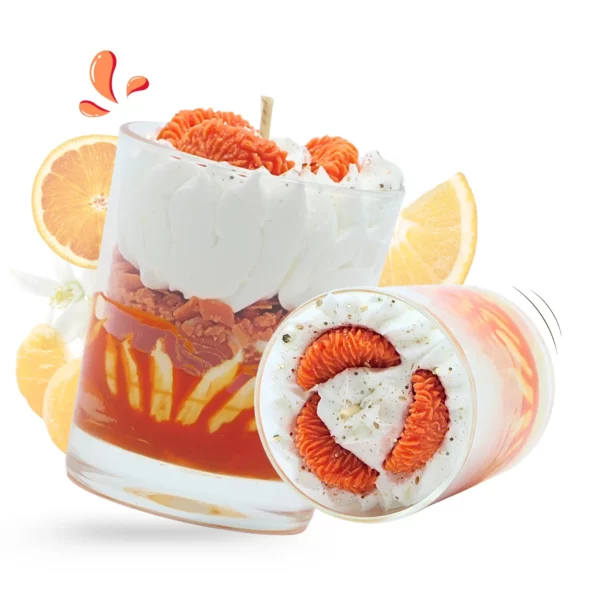 Cette photo est la bougie gourmande orange