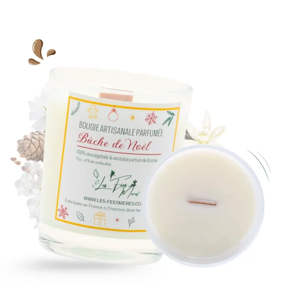 mini bougie parfumée buche de noel
