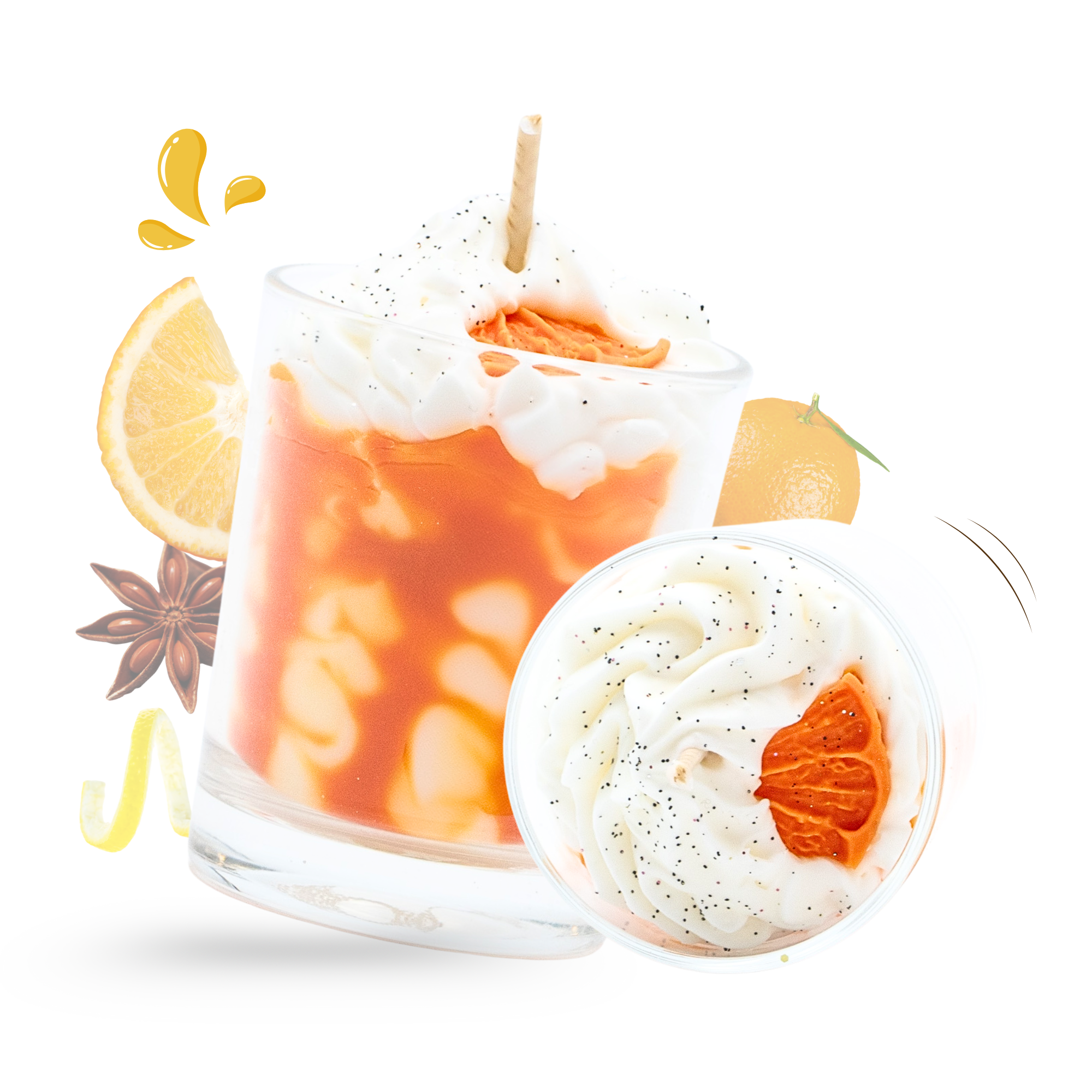 cette photo représente la mini gourmande orange cannelle