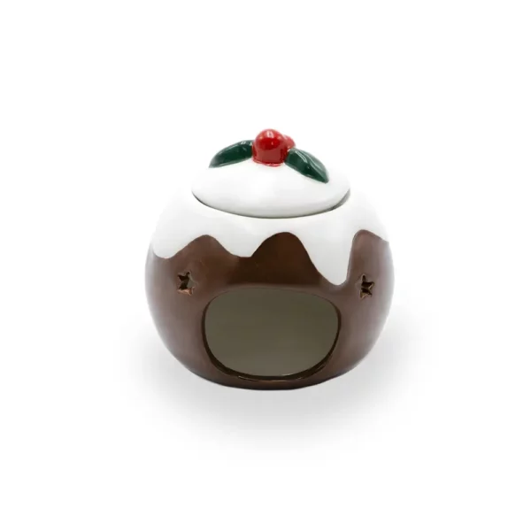 cette photo représente le brule parfum pudding de noel face arrière