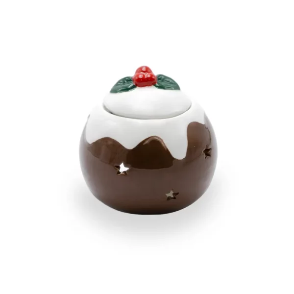 cette photo représente le brule parfum pudding de noel