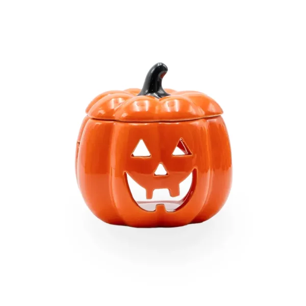 cette photo représente le brule parfum lanterne citrouille