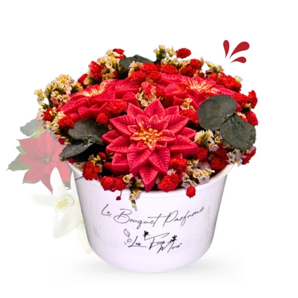 cette photo représente le bouquet parfumé fleur de noel