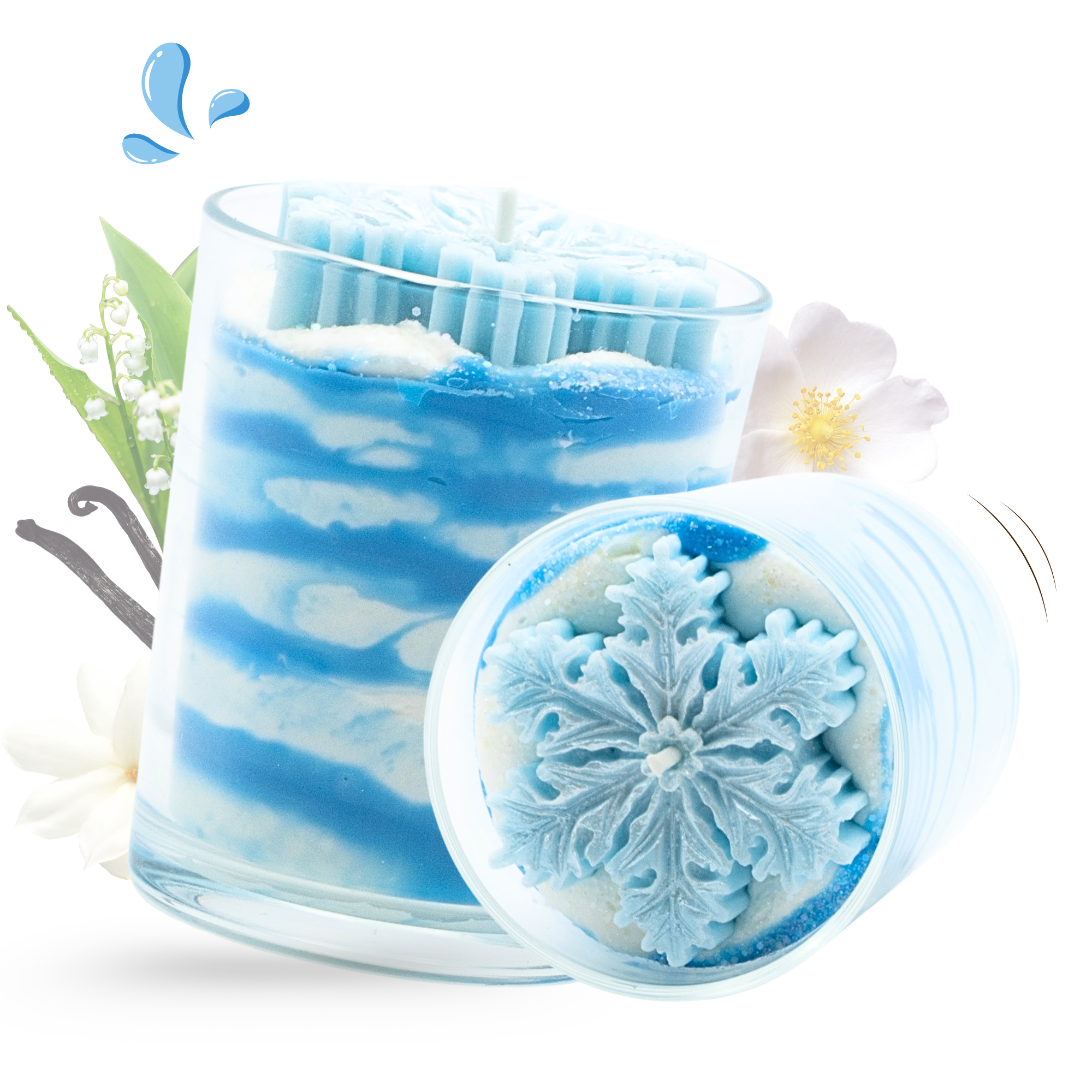 cette photo représente la grande bougie gourmande linge propre