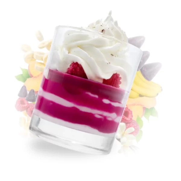 Photo de la bougie artisanale framboise d'amour