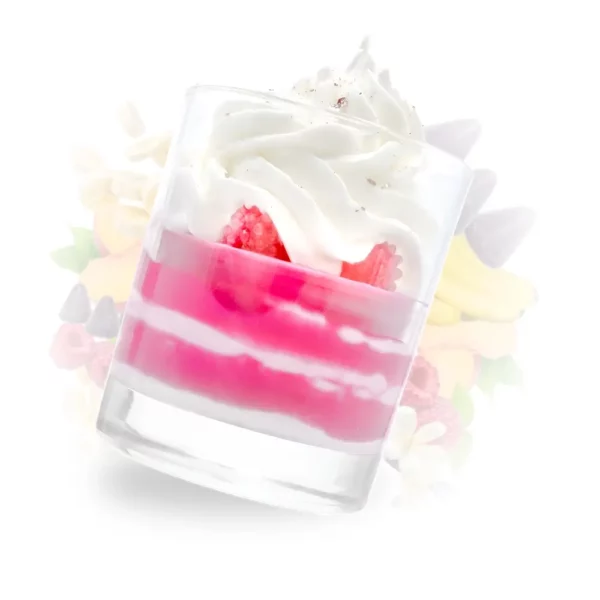 Photo de la bougie artisanale framboise d'amour