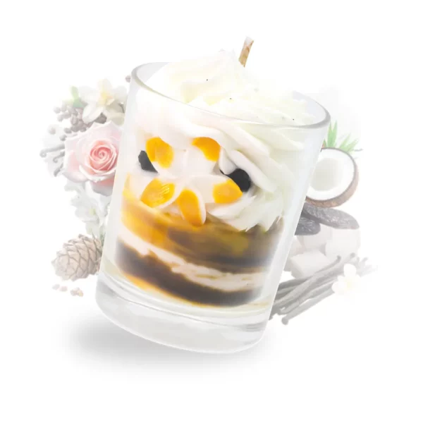 cette photo représente la bougie artisanale délice vanillé