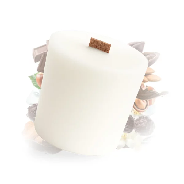 Cette photo représente la bougie recharge rocher praliné